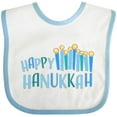 thumbnail image 3 of Inktastic Happy Hanukkah with Candles Boys or Girls Baby Bib, 3 of 4
