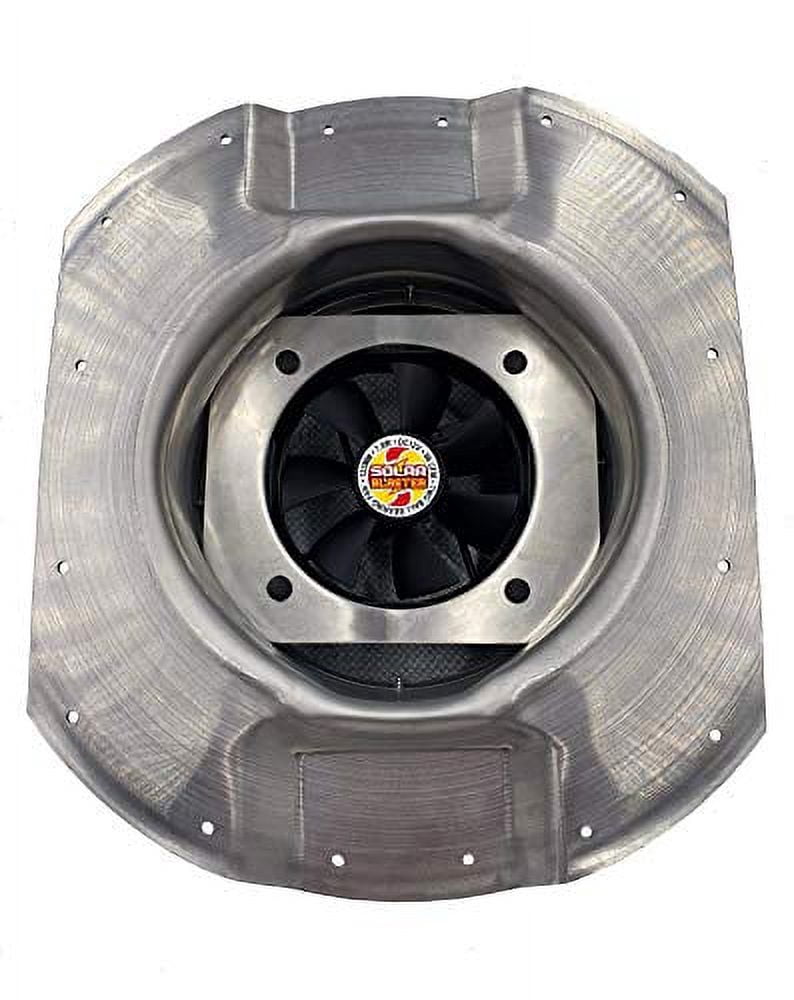 Solar Blaster Mega RoofBlaster Galvanized, Rectangle, 12 w x 24 L, Roof Vent, 800 CFM for 4" Ducting, Black