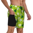 thumbnail image 3 of Goofa St Patrick's Day7 Printed Men's Swim Trunks Board Shorts Quick Dry Mens Swimming Trunks with Compression Liner,Breathable Fit Hawaii Beach Shorts-X-Large, 3 of 9