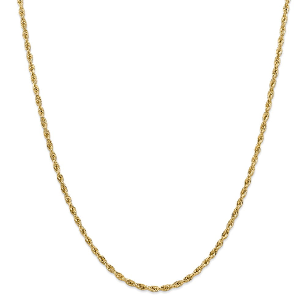 Real 14K  Yellow gold Hollow rope Chain Necklace with cross 3.30 grams 22 inch 