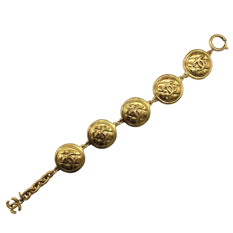 used Pre-owned Chanel Chanel Bracelet Coco Logo GP Gold Vintage Accessories Jewelry Ladies (Good), Adult Unisex, Size: One Size