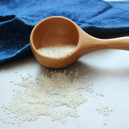

Japanese-style Solid Wood Scoop Short Handle Rice Scoop Kitchen Water Scoop Wooden Spoon Bath Sauna Wooden Bucket Spoon