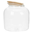 thumbnail image 4 of Récipient à Thé en Verre Bocal en Verre et Couvercle en Bambou Bocal de Rangement Transparent Support en Verre Transparent et Couvercle, 4 of 8