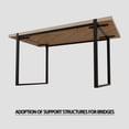 thumbnail image 6 of 47.24" Modern Wood-Look Dining Table, Black Metal Legs Mdf Table for Kitchen, Office & Small Spaces, 6 of 6