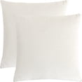thumbnail image 1 of Paquete de 2 Terciopelo Tiro Almohada Funda, Decorativa Suave Sólido Tiro Almohadón Funda para Sofá Diván Cama Silla Blanco, 1 of 9