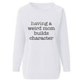 thumbnail image 5 of Babysbule Womens Hoodless Sweatshirt Women Casual Full Sleeve Round Neck Tops Loose Letter Print Graphic Sweatshirt, 5 of 6