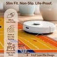thumbnail image 6 of Design&I 8'x10' Washable Area Rug Basketball Repeating Hoop Motif Markings Bold Stripe Border Center for King Size Bedroom, Under Bed, Sleek Flatweave Pet Friendly, 6 of 7