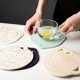 thumbnail image 2 of Cat Ear Shaped Mug Mat, Heat-Insulating, Durable, Hand-Woven, Coaster, 2 of 5