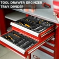 thumbnail image 7 of Iweighoola 60PCS Tool Box Organizer Trays, Interlocking Drawer Storage Bins for Tool Chest, Garage, Desk, Rolling Tool Cart (Black), 7 of 7