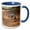 Blue/White, variant on 3drose, Madagascar, Berenty Reserve.ring-tailed Lemurs March down the Road., 15oz Mug