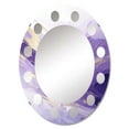 thumbnail image 2 of Designart "Dynamic Abstractions in Purple and Gold I" Abstract Round Wall Mirror - Modern Oval Printed Decorative Oversized Mirror - Multiple Color Options, 2 of 4