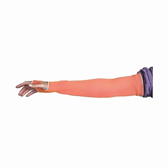Superior Glove Cut-Resistant Sleeve,L,Hi-Vis Orange,PR KOP1T18-L