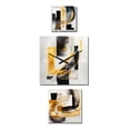 thumbnail image 2 of Designart "Glamorous Art Deco Abstraction I" Abstract Print Multipanel Clock For Living Room Décor - Large Contemporary Wall Clock - Oversized Black Wall Clock - Set Of 3, 2 of 6