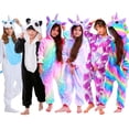thumbnail image 2 of Pijamas de dibujos animados para niños y niñas, ropa de dormir de invierno, conjuntos de pijamas de unicornio, Totoro, Panda, Animal, 2021 xuanjing unisex, 2 of 2