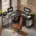 thumbnail image 2 of Bestier 95.5 inches L-Shaped Computer Desk Long Table for Home Office for Kids and Adults, 2 of 8