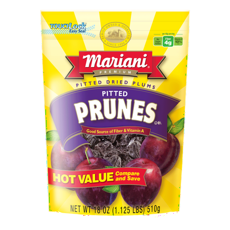 (2 Pack) Mariani Premium Pitted Dried Prunes, 18 (Best Prunes To Eat)