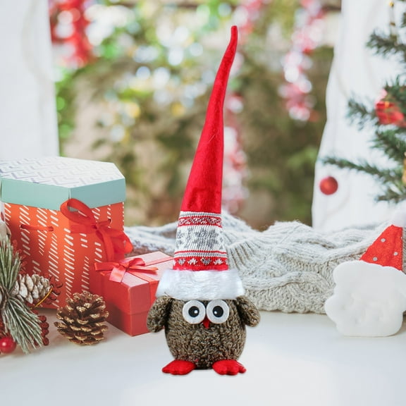 ToyKingdee Christmas Gnomes Plush Home Decorations, Collectible Dolls Pointy Hat Christmas Owl Desktop Decoration Nordic Gnomes Plush Christmas Elf Doll Ornaments
