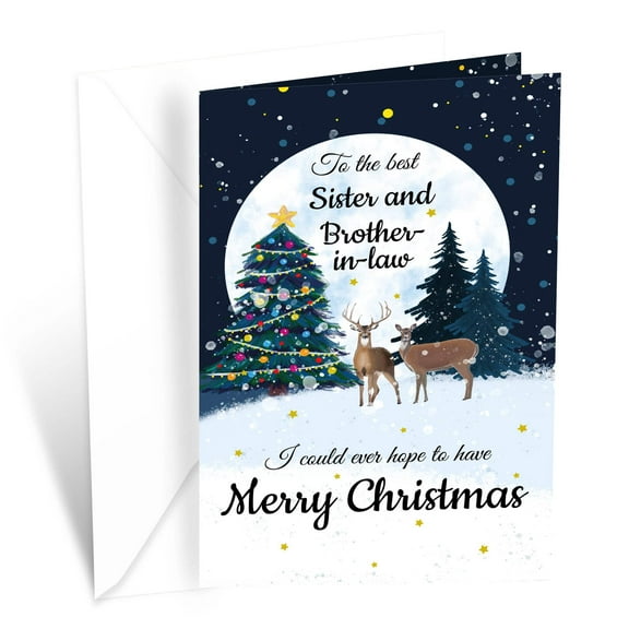 Prime Greetings Sister & Brother in Law Christmas Card