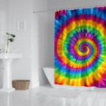 thumbnail image 2 of Rainbow Tie Dye Mandala Pattern Shower Curtain 72"x72" ,Bathroom Decorative Shower Curtains Set with 12 Hooks,Modern Waterproof Washable Shower Curtain, 2 of 6