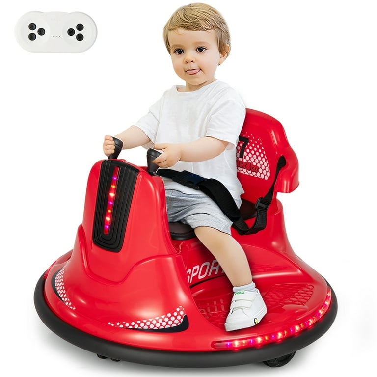 Honeyjoy 12V Kids Bumper Car: Battery Powered, Child's Rideable
