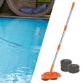 thumbnail image 1 of Accesorios de pincel de piscina telescópica de servicio pesado para la limpieza de las esquinas de la piscina paredes 1 Establecer reemplazar cabezal, 1 of 8