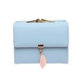 thumbnail image 1 of Short ladies wallet, Pu leaf pendant three-fold bag, coin purse, 1 of 5