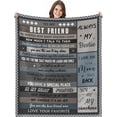 thumbnail image 1 of LHSHID Best Friend Blanket Best Friend Birthday Gifts for Women Friendship Gifts for Women Friends Throw Blankets for Bed Sofa Couch Travel 50x60in, 1 of 6