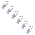 thumbnail image 5 of 10 Pack Heavy Duty Clothes Pins,Portable Drying Clip,Boot Hangers for Closet, Laundry Hook Hanging Clips Clamps for Closet Organizer Pants Hats Socks Towels Clips,4.33''x1.77''(Blue), 5 of 6