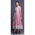 thumbnail image 3 of Bimba Robe Anarkali Ikat Rose Pâle2 pour Femmes Kurti Imprimé Ethnique Indien Longue Kurta Robe de Soirée Petite, 3 of 6