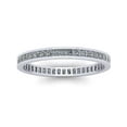 thumbnail image 3 of Natural 1.25Ct Princess Cut Diamond Channel Set Women's Anniversary Wedding Eternity Band Ring Solid 950 Platinum G SI1, 3 of 3