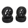 thumbnail image 4 of 4 Uds ruedas de coche RC diseño de pentagrama neumáticos de coche RC de plástico de goma juego para modelos de coche 1/16 reemplazo negro YUNYI BRAND Deportes, 4 of 8