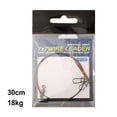 thumbnail image 3 of 2PC/Pack Fishing Line Steel Wire Leader with Snap & Swivels Wire Leadcore Leash, 3 of 8