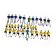 thumbnail image 4 of 11x figuras de fútbol en miniatura figuras de fútbol accesorios fotográficos realistas Tiny People Modelo para decoración de escritorio mesa de arena amarillo, 4 of 8