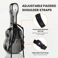 thumbnail image 3 of Yescom Étui Rigide pour Guitare Acoustique ABS avec Sangles de Sac à Dos Coque Rigide Dreadnought pour Voyage en Avion, 3 of 11
