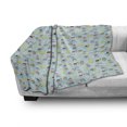 thumbnail image 2 of Summer Soft Flannel Fleece Blanket, Young Boys Swimming in the Pool with Balls and Duck Floats Drawn by Hand, Cozy Plush for Indoor and Outdoor Use, 50" x 70", Pale Teal Multicolor, by Ambesonne, 2 of 5