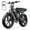 R9-Black-2*15AH, variant on TST Electric Bike for Adults, 750W Peak 1500W Motor, 20"x4" Fat Tire E Bicycle, E Mountain Bike, 48V/15AH SGS, App Control