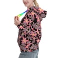 thumbnail image 2 of Lsque Lilies Flowers Pattern Casual Women's Hoodie,Hooded Sweatshirt with Kangaroo Pocket,Pullover Hoodie with Eye-catching Drawstrings-Large, 2 of 7