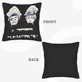 thumbnail image 6 of Set of 2 18x18in Throw Pillow Covers with Cartoon Figures in Hats Perfect for Couch Bed or Car - Fun and Unique Design, 6 of 8