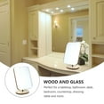 thumbnail image 4 of 1PC Tabletop Portable Makeup Mirror Wooden Rotatable Movable Cosmetic Mirror, 4 of 8