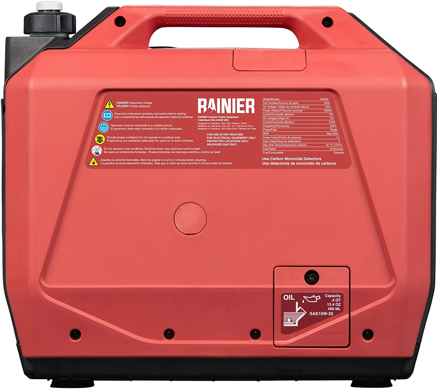 rainier r2200i digital inverter generator