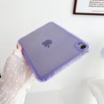 thumbnail image 5 of Glitter Clear Case for iPad mini 6th Gen 8.3" 2021, Luxury Ultra Slim Soft Flexible Lightweight Transparent TPU Back Case Cover Shockproof Anti-Scratch for iPad mini 6th Generation, Purple, 5 of 7