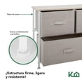 thumbnail image 2 of Cómoda Horizontal KingsHouse de Tela con 5 Cajones, Estructura de Acero y MDF, 2 of 5