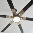 thumbnail image 4 of 6LFR62RZWD-Visual Comfort Fan Collection-Monte Carlo Fans-Loft-62 Inch 6 Blade Ceiling Fan with Light Kit-Matte White with Brushed Steel Finish, 4 of 10
