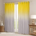 thumbnail image 2 of Yellow Darkening Drapes Kids Ombre Grey Strip Lines Curtains for Bedroom Living Room Gradient Style 30%-50% Blackout Curtains for Women Men Lightweight Abstract Window Treatments, 2 of 8