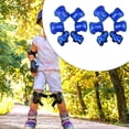 thumbnail image 4 of Almencla Knee Pads Elbow Pads Wrist Guards Kids Guard Pads for Children Biking Riding Blue, 4 of 8
