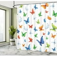 thumbnail image 5 of Ambesonne Colorful Shower Curtain, Butterflies Animal, 69"Wx75"L, Multicolor, 5 of 5