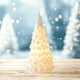 thumbnail image 4 of Árbol de Navidad Nevado, Árbol de Navidad de Cerámica con Purpurina Color Champán, Adornos para El Árbol de Navidad, Regalos de Navidad, 4 of 6
