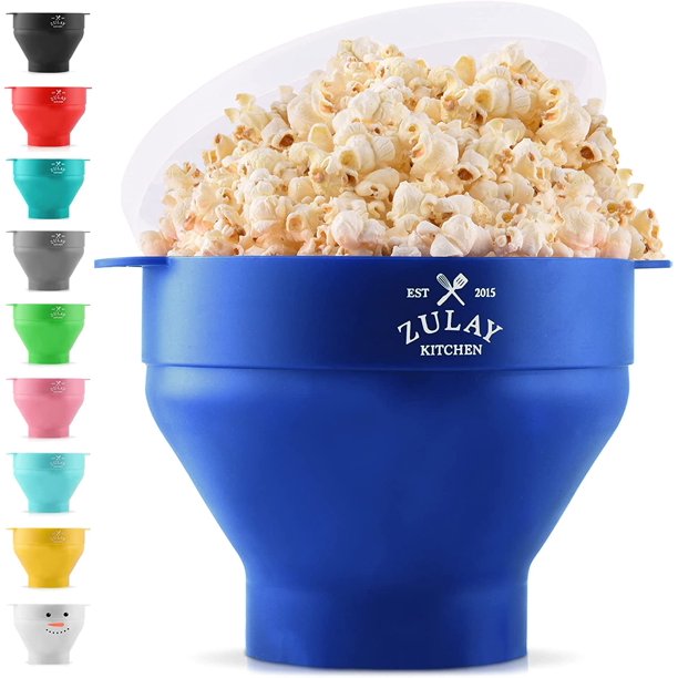 Zulay Kitchen Large Microwave Popcorn Maker BPA Free Silicone Popcorn