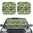 thumbnail image 2 of Goofa Football Doodle Pattern 2 Piece Car Windshield Sun Shade Foldable | Front Windshield Shade for Sun, Heat and UV Rays | Sunshade for Car Front Window-Large, 2 of 7