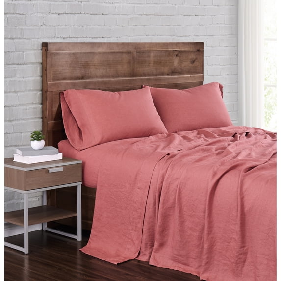 Brooklyn Loom 100% Natural Flax Linen 4-piece Bed Sheet Set